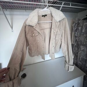 Cropped corduroy jacket